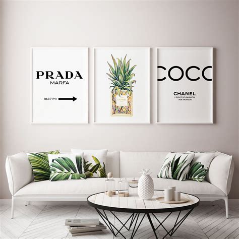 chanel pineapple print|chanel wall art printables.